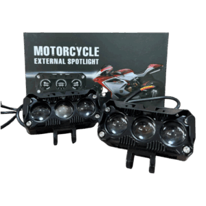 1426 kit faro led triple lupa luz blanca+ambar 12/24v