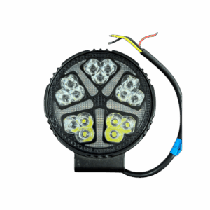 1457 faro led redondo 15 leds, 12/24v (luz blanca+drl)