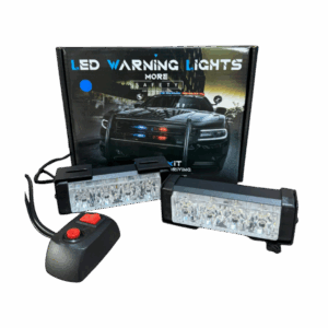 1482 kit faro 4 leds parrilla azul flash alto billo 12/24v