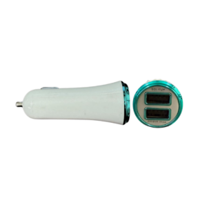 1549 cargador auto usb blanco